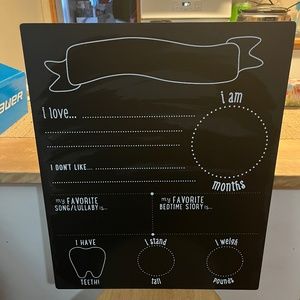 Baby milestone chalkboard